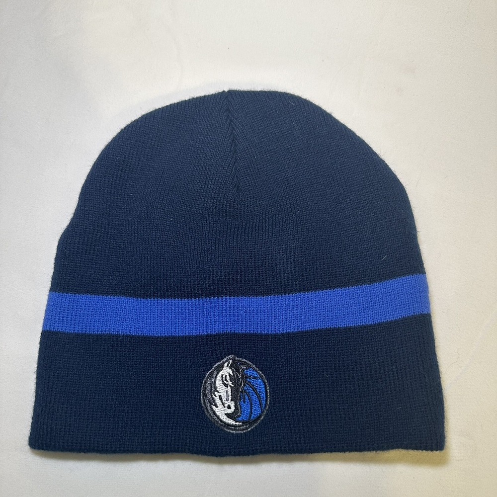 NBA Dallas Maveriecks LOGO Knit Beanie‎ Hat Navy Blue NEW Without Tags